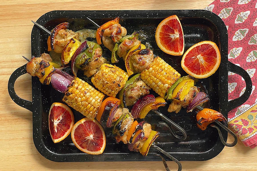 Zesty Biscayne Chicken Skewers