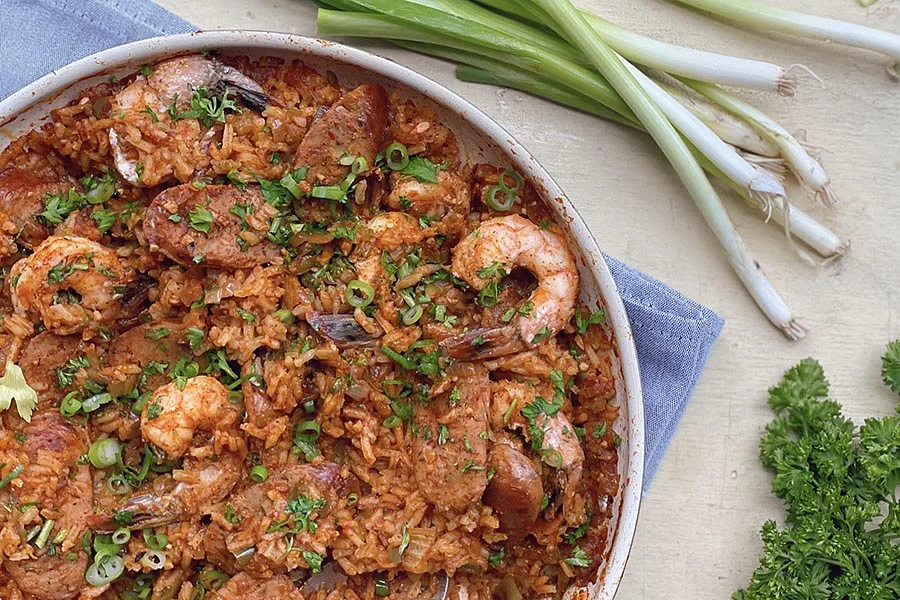 Creole Sausage & Shrimp Jambalaya