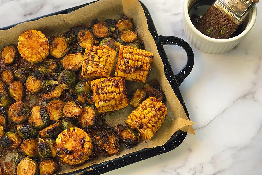 Creole and Sorghum Roasted Brussels Sprouts