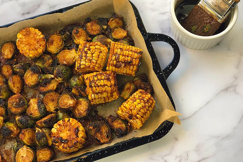 Creole and Sorghum Roasted Brussels Sprouts