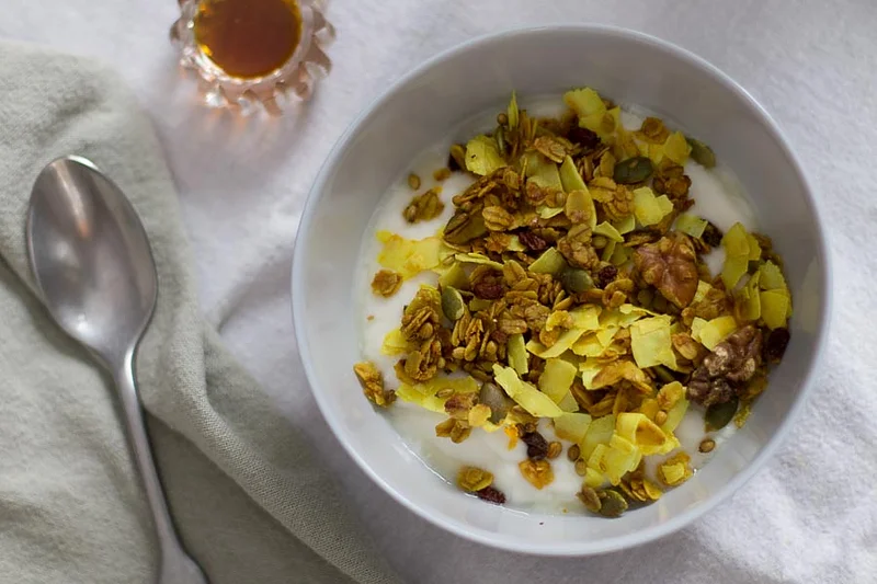 Golden Turmeric Granola with Dried Berries