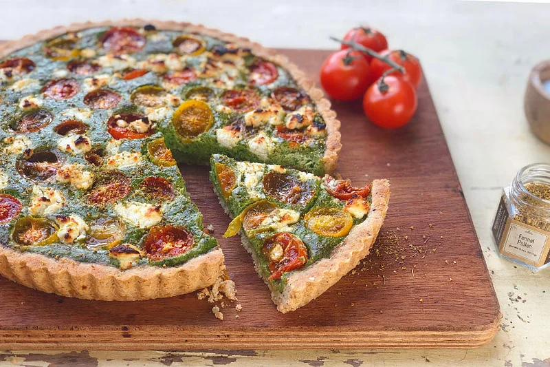 Gluten-Free Fennel Ricotta Tomato Tart