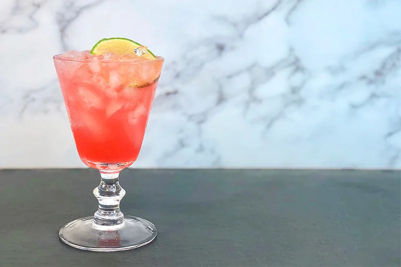 Rhubarb Gin Fizz