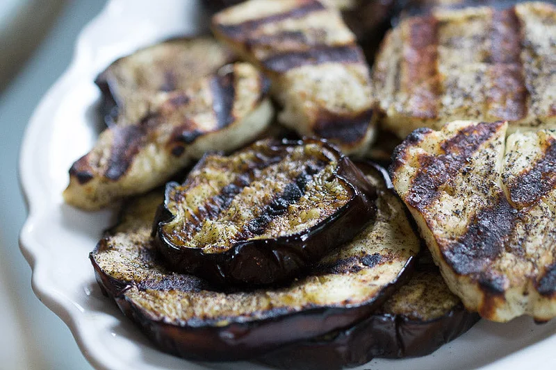 Tea-Rubbed Eggplant & Halloumi