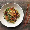 Crispy Tofu Salad with Turmeric Honey Ginger Vinaigrette