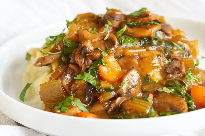 Vegan Richa's Mushroom Bourguignon