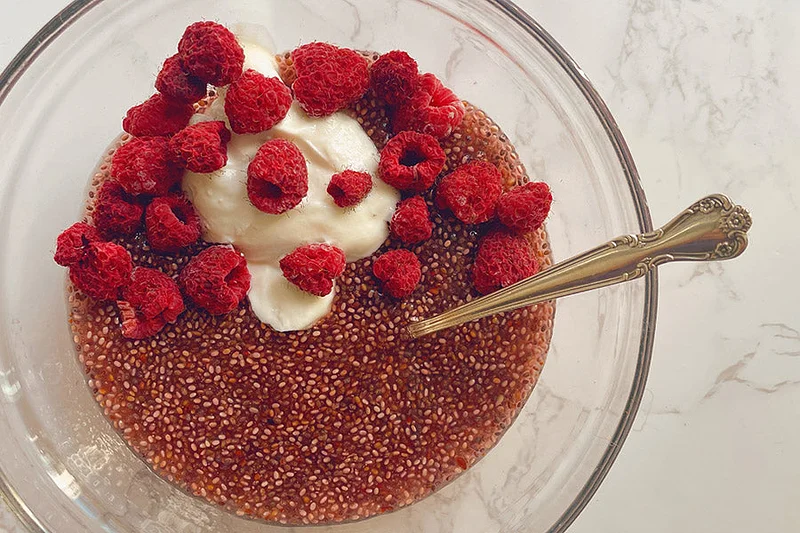 Hibiscus Chia Pudding